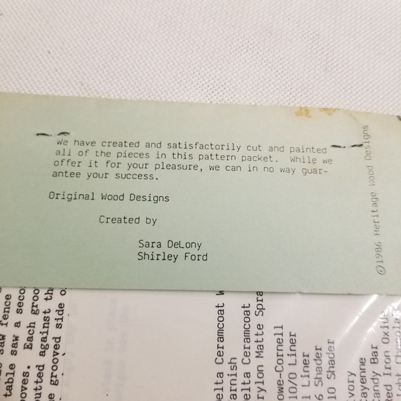 1986 Heritage Wood Designs "Wash Woman" pattern new old stock Pat016 - Picture 4 of 5